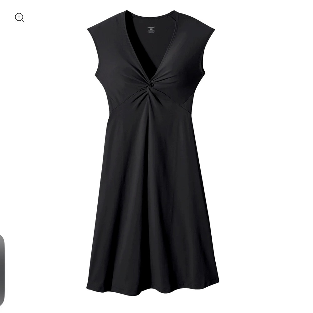 Patagonia Black Midi Dress with Twist Front